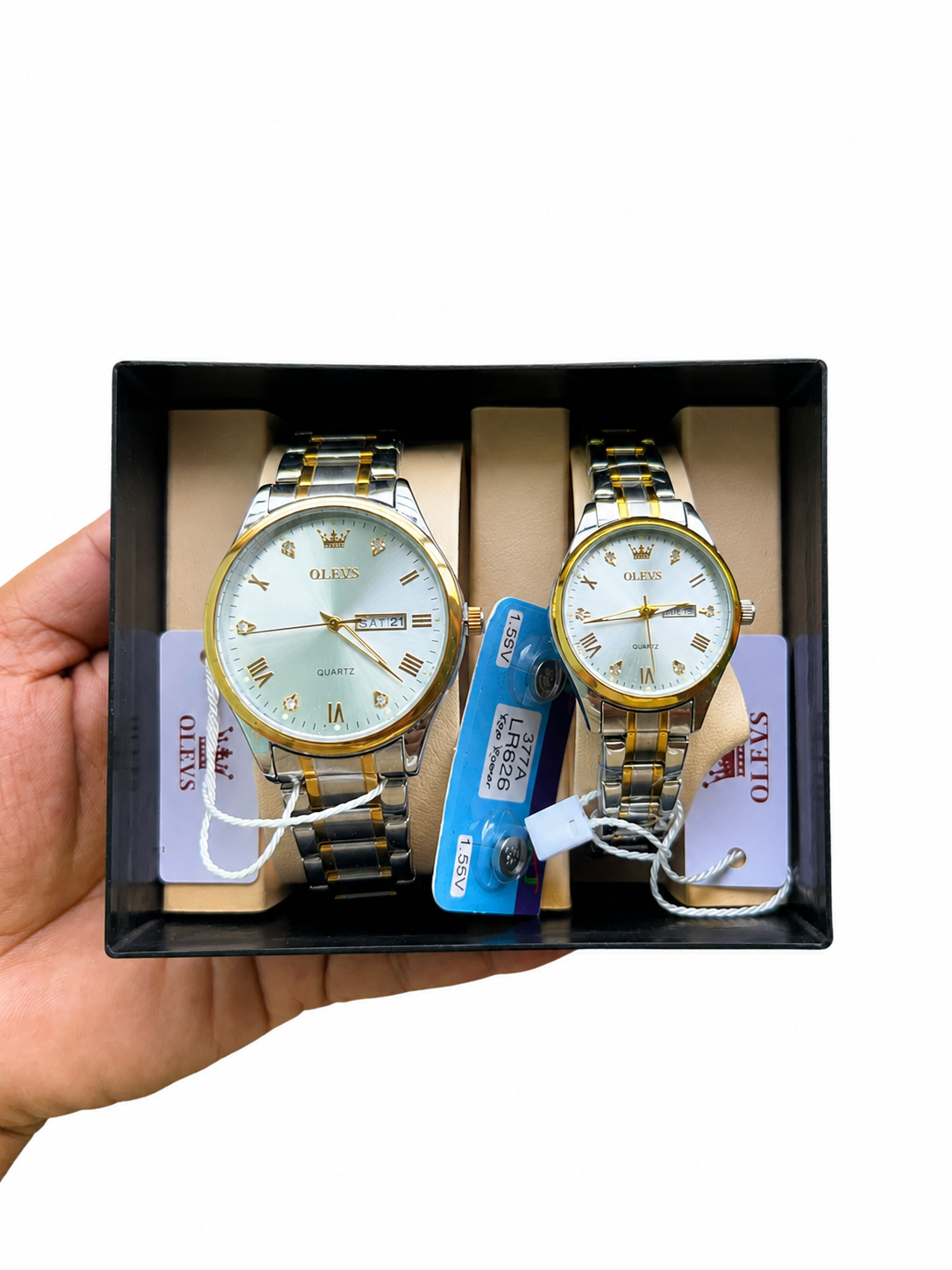 Original OLEVS Couple Watch Set in Bangladesh